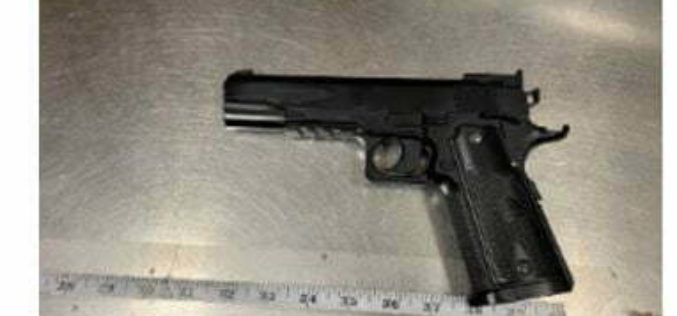 Man arrested for Pointing Replica Firearm at Cars