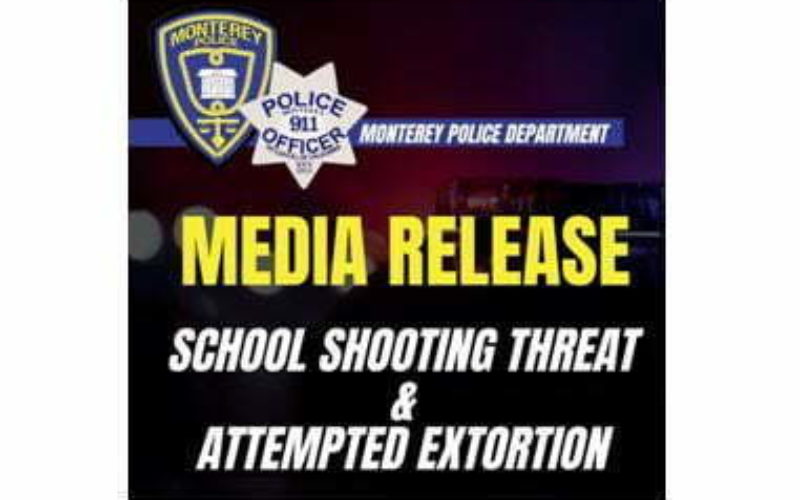 Extortion and Criminal Threats Arrest in Monterey