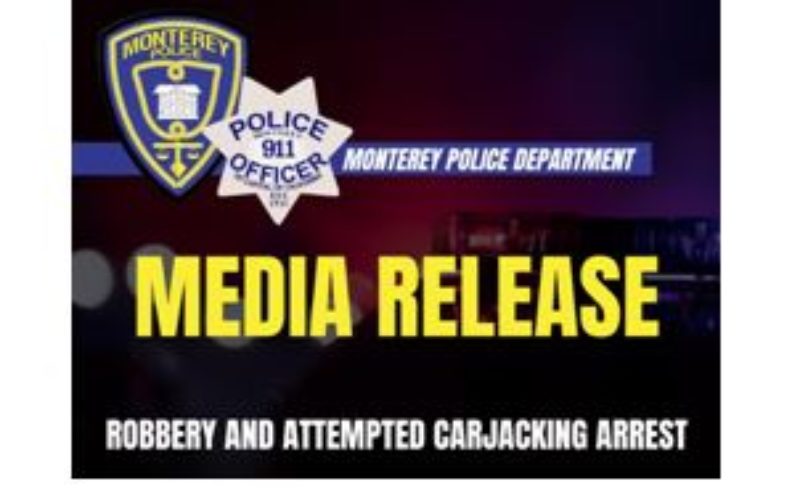 Monterey Police Apprehend Suspect in Robbery and Attempted Carjacking Incident