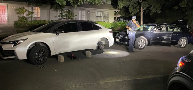 Pair Arrested for Allegedly Stealing Wheels Off Parked Cars in Davis