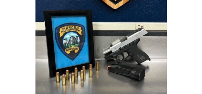 Merced Police: Felon Arrested After Loaded Gun Falls Out of Waistband During Traffic Stop