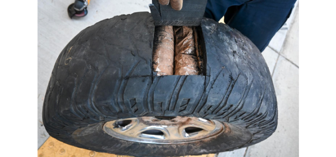 Merced CHP Officers Reportedly Discover Over 150 Pounds of Fentanyl Pills Hidden in Truck Tire