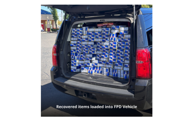 Folsom Police Recover Stolen Retail Merchandise, Including 60 Cases of Red Bull