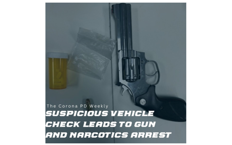 Arrest Made in Norco After Vehicle Check Uncovers Firearm and Drug Violations