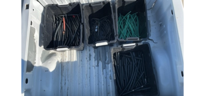 Search Warrant Leads to Discovery of 200 Pounds of Stolen Copper Wire; Two Arrested