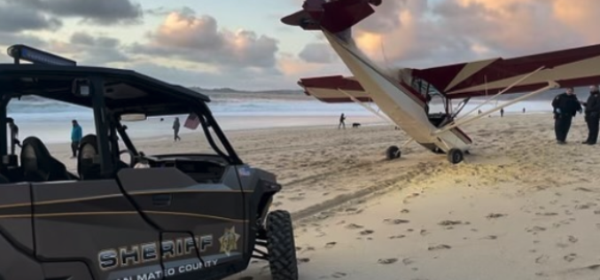 Florida Man Reportedly Arrested After Landing Stolen Airplane on San Mateo County Beach