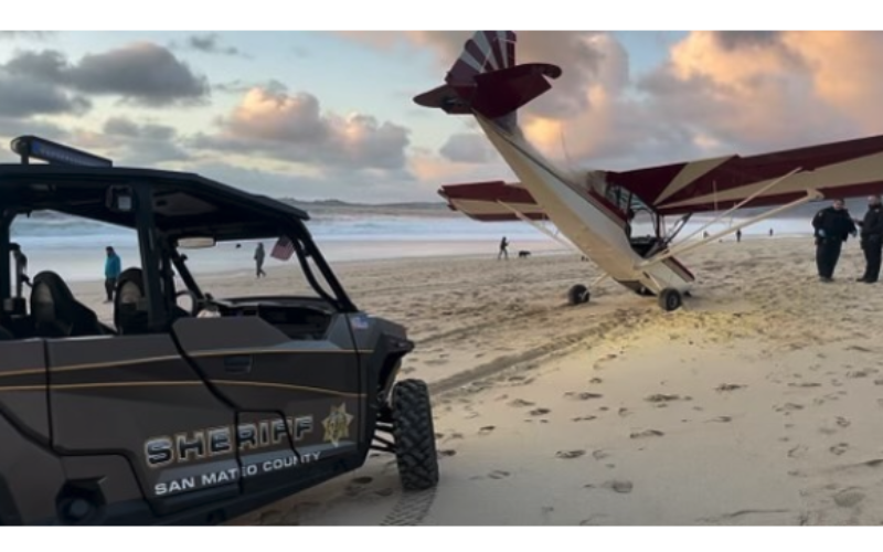 Florida Man Reportedly Arrested After Landing Stolen Airplane on San Mateo County Beach