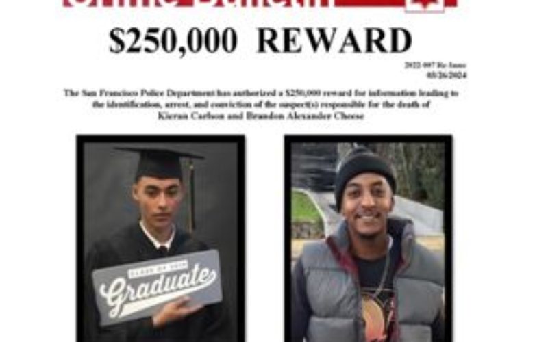 San Francisco Police Announce Increased Reward for info in 2022 Double Homicide