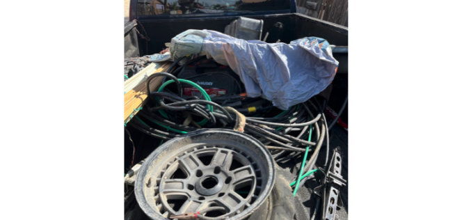 Kern County Authorities Locate Stolen Vehicle, Copper Wire; Man Arrested