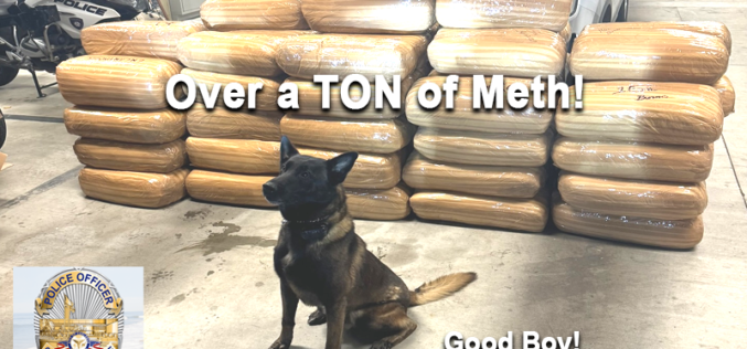 Traffic Stop on I-5 Leads to Seizure of Over 2,500 Pounds of Methamphetamine