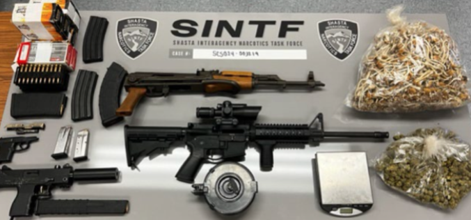 Three Arrested for Alleged Narcotics, Illegal Weapons Sales in Shasta County