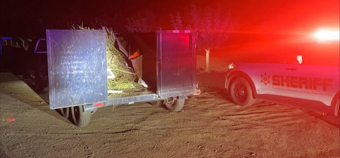 Two Arrested After Tulare County Deputies Reportedly Discover Stolen Trailer Full of Cannabis