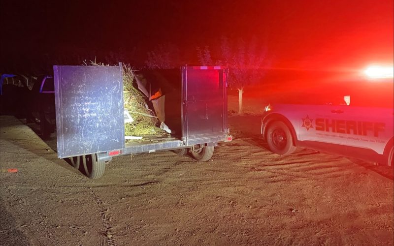 Two Arrested After Tulare County Deputies Reportedly Discover Stolen Trailer Full of Cannabis