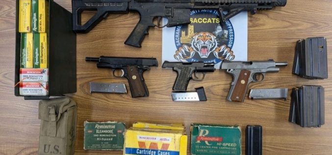 CHP Recovers Stolen Vehicles & Illegal Firearms in Sacramento