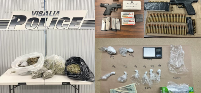 Visalia Police Conduct Citywide Operation, Arrest Eight and Seize Firearms and Drugs