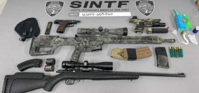 Shasta County Man Allegedly Caught with Assault Weapon, Narcotics